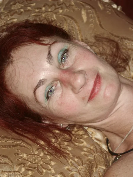 Drunk, lying naked in bed before sex photo 1