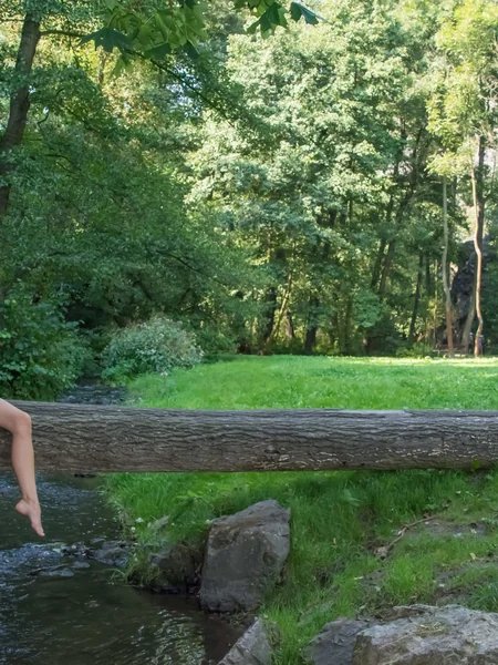 La delgada Katherina adora caminar desnuda por el bosque foto 120