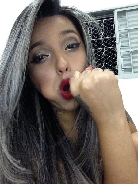 A tattooed Latina's holes want oral sex photo 15