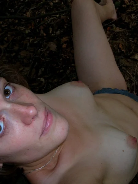 A naked lady waits for her love in the forest photo 2