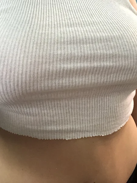 The tits of a modest fit babe photo 8