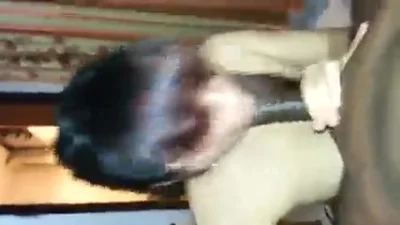 Asian girl sucks big black cock